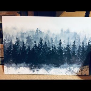 Wall art wrapped canvas forest print